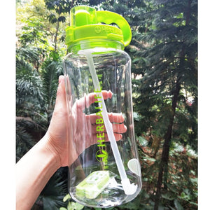 1L/2L/2000ml  Black Large Size Portable Space Herbalife Nutrition 24 Hour Shaker Straw Style Strap Water Bottle